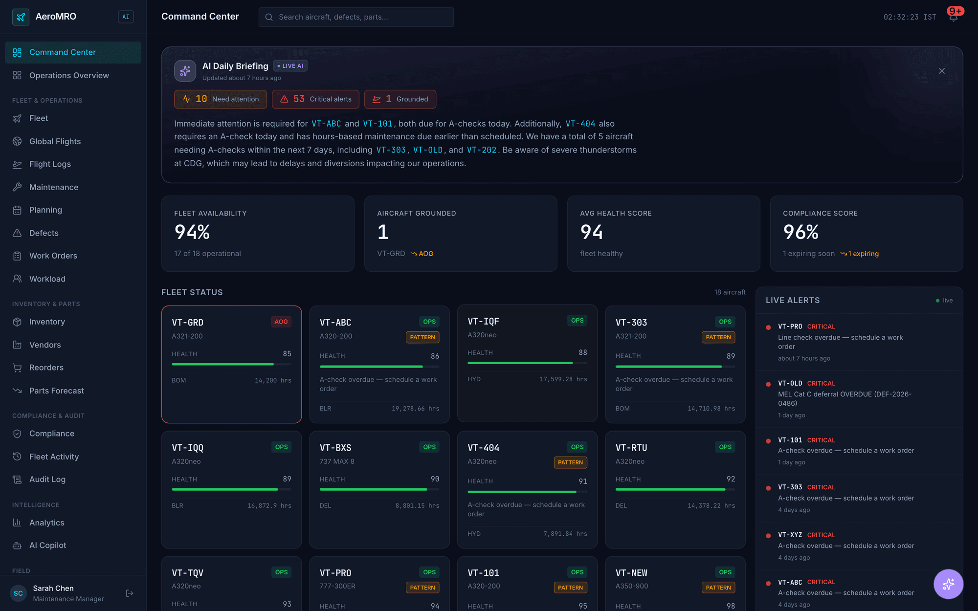 AeroMRO — Airline Maintenance Intelligence